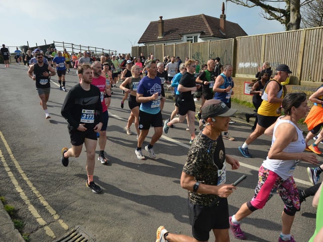 Action in the 2026 Hastings Half Marathon