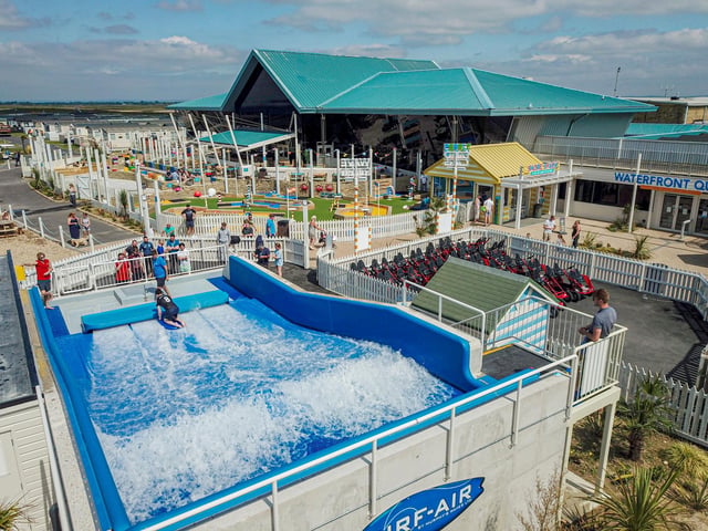 DCIM\100MEDIA\DJI_0560.JPG:Seal Bay Resort in Selsey offers family breaks in a range of lodges, caravans, beach pods and houses. There is entertainment and activities on offer throughout the site.