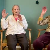 Guild Care residents taking part in chair exercise