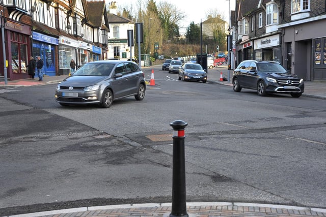 New traffic lights at the junction of Station Road, Church Road and Mill Road in Burgess Hill