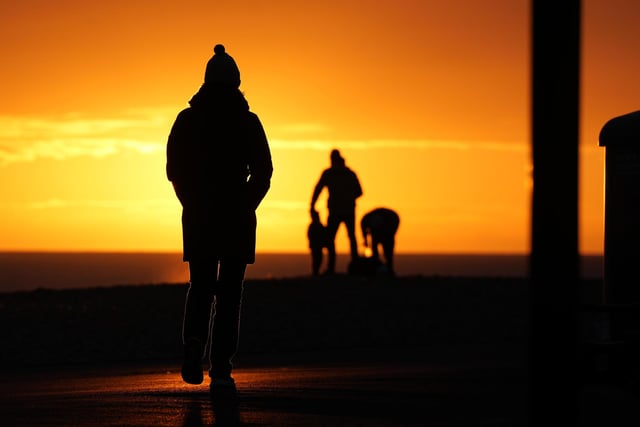 Photographer Eddie Mitchell took these pictures of the stunning sunset in Worthing at the weekend