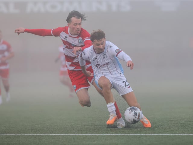 Eastbourne Borough take on Taunton Town in the fog - before the match was abandoned