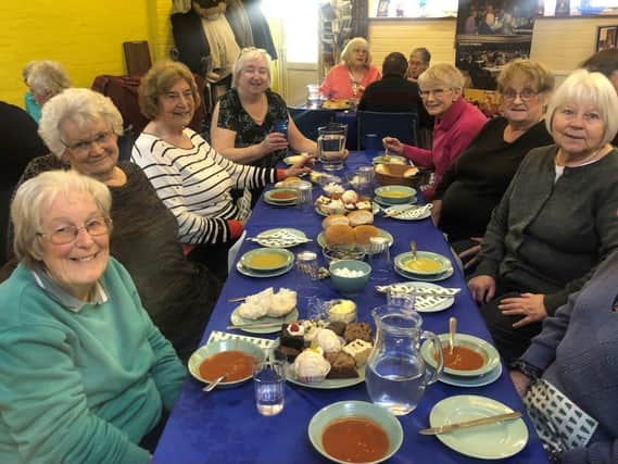 Hot soup, sandwiches and cakes were served at various venues in Mid Sussex