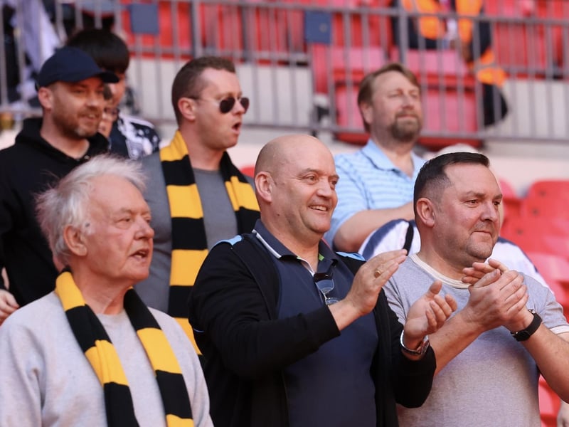 Littlehampton Town fans and players at Wembley for the FA Vase final