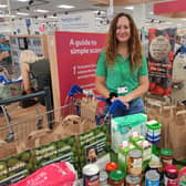 Freya Brooks, satellite support manager at Eastbourne Foodbank, at last year's summer collection