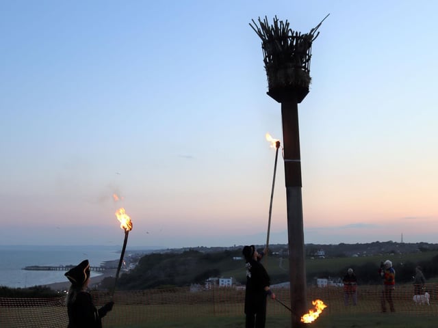 D-Day Beacon lighting at Hastings