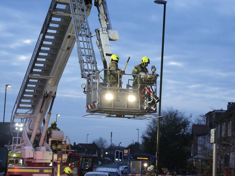 A person was taken to hospital after a Chinese takeaway restaurant caught fire in West Sussex.