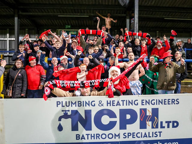 Action from Eastbourne Borough's brilliant 5-2 win away at Dover Athletic in the National League South