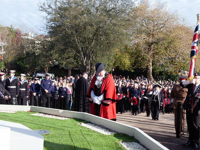 Hastings Remembrance service in Alexandra Park. Photo by Frank Copper