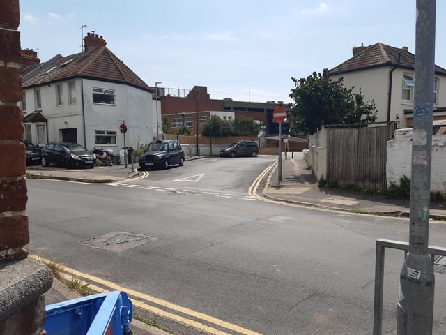 Out the other side, cross Vale Road to continue down Gordon Road, heading towards the Tesco car park.