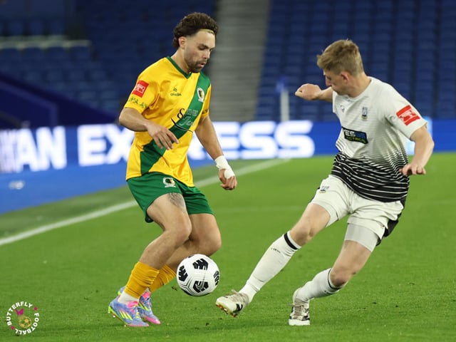 James Hammond’s majestic 95th minute free-kick clinched Horsham FC’s first league and Sussex Transport Senior Cup double in the club’s history.