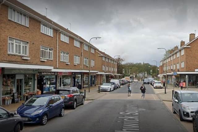 The florist is located in a ‘densely populated area’ of Southwick and ‘benefits from a high footfall of pedestrians’. (Southwick Square / Google Street View)