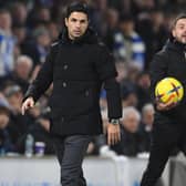 Mikel Arteta's Arsenal came out 4-2 winners after a thrilling Premier League match against Roberto De Zerbi's Brighton. (Photo by Stuart MacFarlane/Arsenal FC via Getty Images)