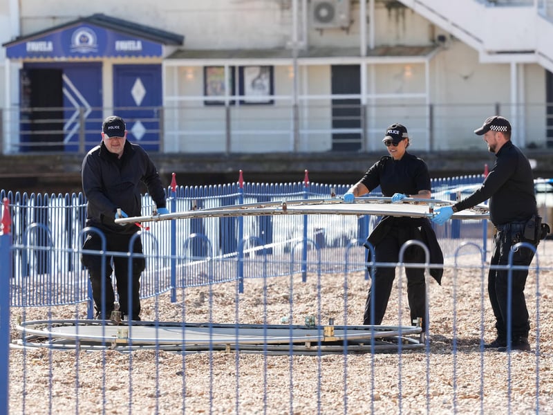 Police at the scene in Bognor Regis. Picture: Sussex News and Pictures