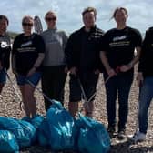 Hands Solo Beach Cleans helpers on Rustington beach. Picture: Hands Solo / Submitted