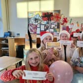 Students at Sir Henry Fermor CofE Primary School, Mila, Ruby, Isla-Rose and Amber