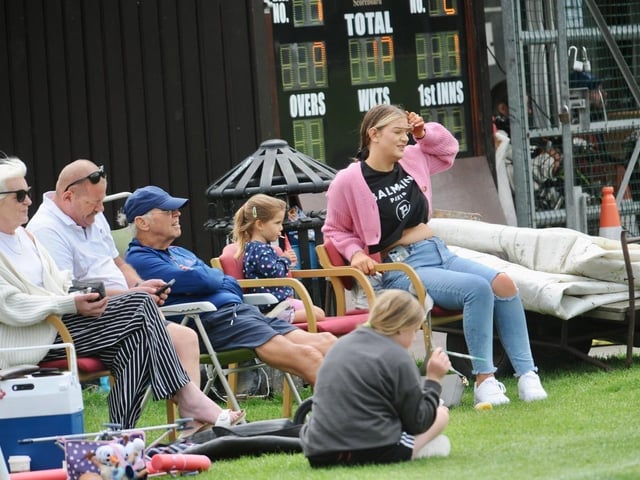 Action between Broadwater CC and Goring CC in Division 4 West of the Sussex Cricket League