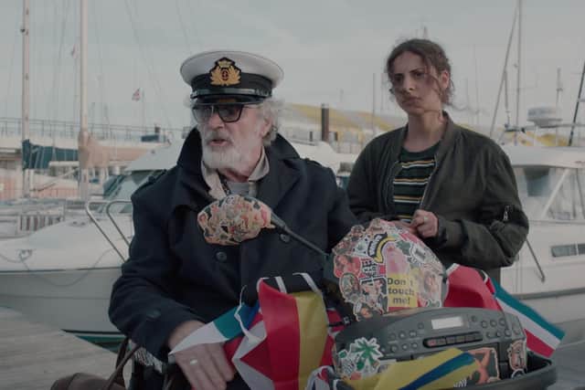 Motability mayhem! Hollywood actor Partick Bergin as The Captain at Brighton's marina