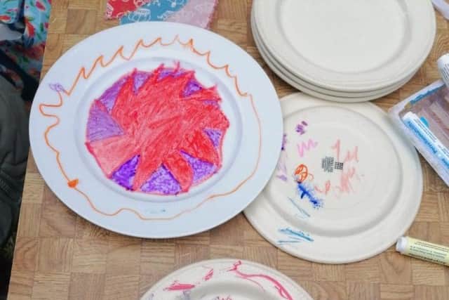 Crockery painting at Kingsham Tea-party.