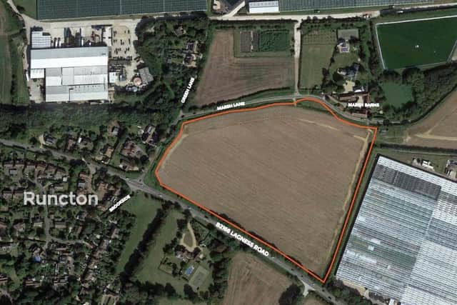 Plans to build 94 homes in Runcton are to be considered by Chichester District Council. Picture: CDC