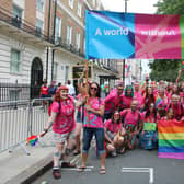 Alzheimer’s Society staff and volunteers at London Pride, 2019.