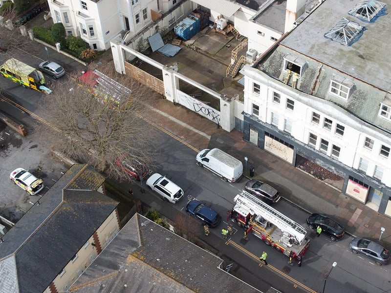 Lismore Road was closed while emergency services worked.