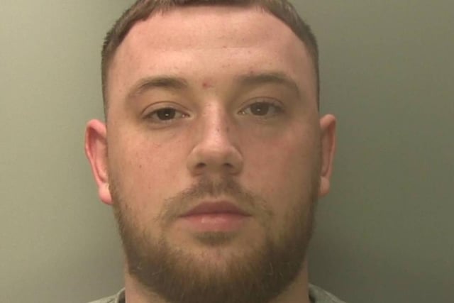 Four men involved in a reported shooting in St Leonards have been sentenced over their roles, Sussex Police have said. Police said Jackson-Lee Scriven, 23 (pictured), Cornel Florea, 21, Hayden Inglis, 29, and Robert Murphy, 34, approached a vehicle outside a gym in Theaklen Drive, St Leonards. Police added that they surrounded the vehicle, which drove away from the scene. During the incident, witnesses saw and heard shots being fired at the vehicle, and saw a knife in the hand of one of the men surrounding the vehicle which belonged a victim who is not known to the men. The shots had been fired from an imitation firearm. Police responded rapidly to the incident at 7.10pm on January 24, with armed response officers attending the area. Four suspects were traced to a location at Churchill Court in Stonehouse Drive nearby. Footage showed the group had returned to the address after the incident. Officers searched the address and located the imitation firearm and a knife inside. They made four arrests, and those men were charged. Scriven, a sales director of Windmill Road, Gillingham, was charged with affray and possession of an imitation firearm with intent to cause fear of violence.  At Lewes Crown Court on Wednesday, May 24, the four men admitted the charges. Scriven was sentenced to five years and two months in custody.