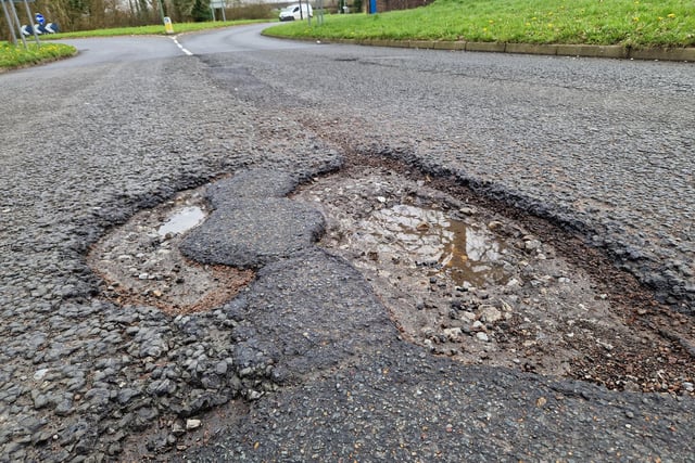 A [pothole in Pelham Drive | Picture: Mark Dunford