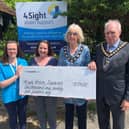 L to R: Julie Branson and Kirstie Thomas (4Sight Vision Support), Outgoing Mayoress and Mayor of Bognor Regis