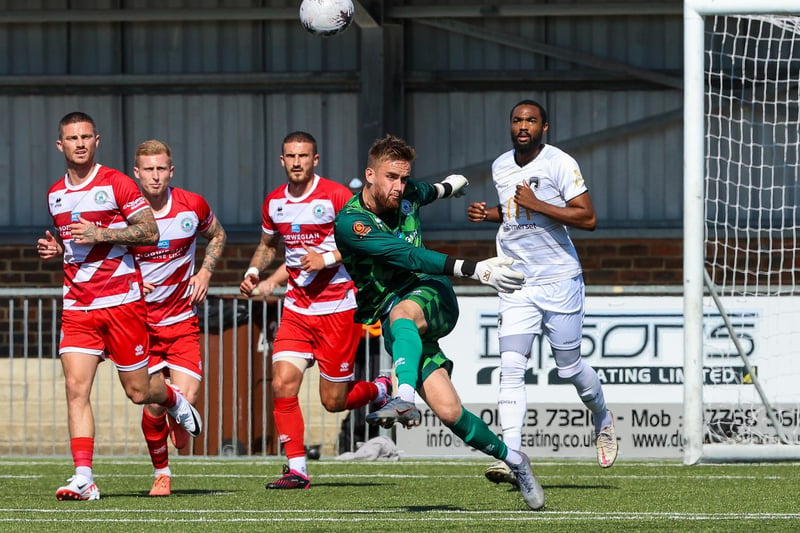 Action from Eastbourne Borough's win over Weston at Priory Lane in the National League South