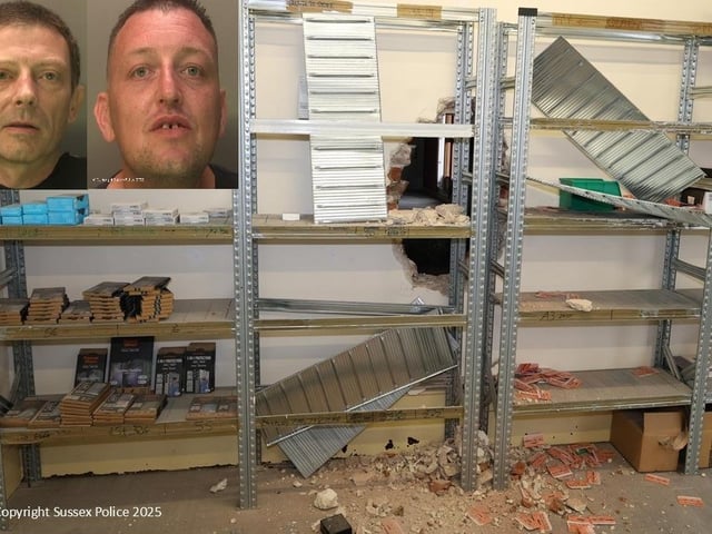 'Prolific thieves', who stole more than £36,000 worth of phones and accessories from a shop in Worthing, have been jailed.