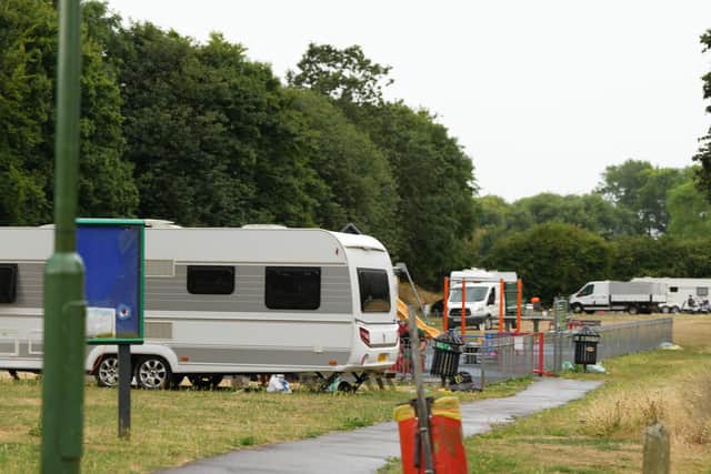 According to West Sussex County Council, there are ten caravans and motorhomes parked at Hamble Road in Sompting