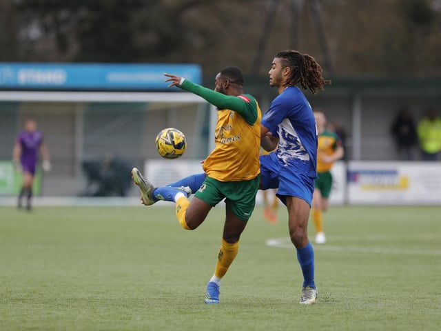 Isthmian Premier action from Horsham's dramatic home win over Wingate & Finchley on Saturday