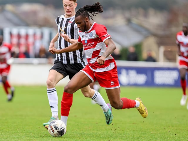 Action from Eastbourne Borough's visit to Bath City in National League South