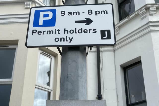 zone J residents' parking zone