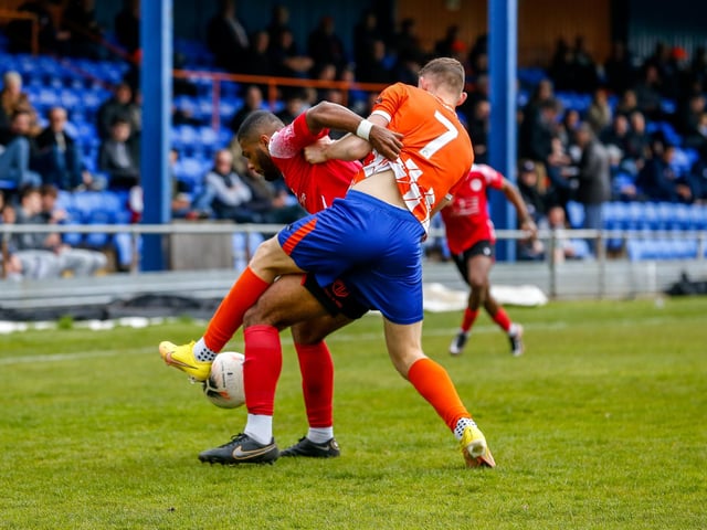 Action from Eastbourne Borough's defeat at Braintree in the National Lague South