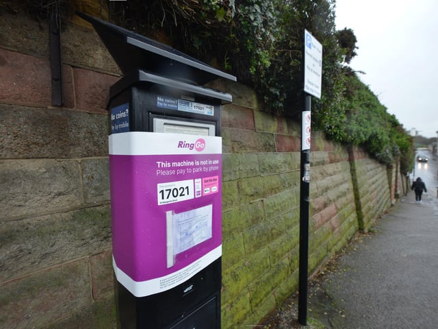 Parking meter that no longer accepts coins pictured in Hastings. St Margarets Road.