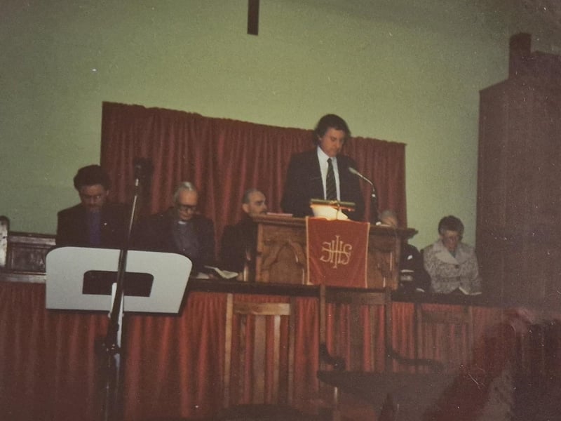 Graham Taylor, who joined in 1984, speaking when he was chairman and secretary
