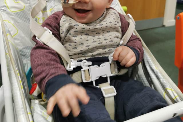 At 6 months old, Gabriel developed life threatening tachycardia arrhythmia which was caused by bronchitis.