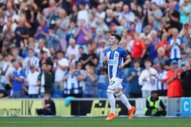 Billy Gilmour made his Premier League debut for Brighton against Leicester at the Amex Stadium on Sunday following his move from Chelsea