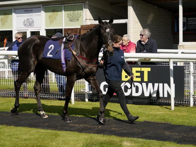 Race 6 The Best Odds Guarenteed At YEEHAA.BET Mares Novices Limited Handicap Hurdle Race at Fontwell on Friday 19 April 2024. www.polopictures.co.uk Fontwell Arundel Clive Bennett 20240419 ©2024 Clive Bennett Photography 19/04/2024 _CAB3233.JPG:Spring jump racing at Fontwell Park