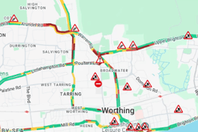 Delays illustrated on AA Traffic News.