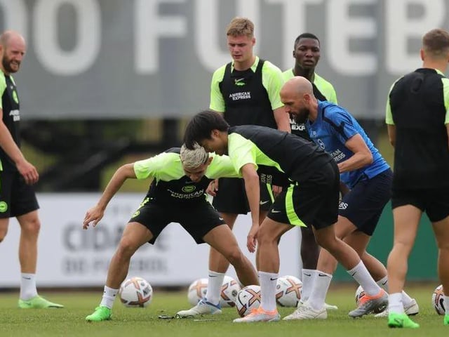 Albion players look focussed in training