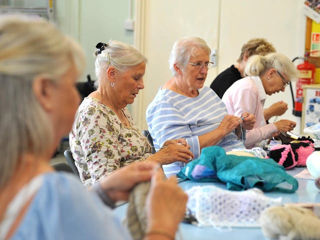 Arcade Knitters make a variety of things for local charities