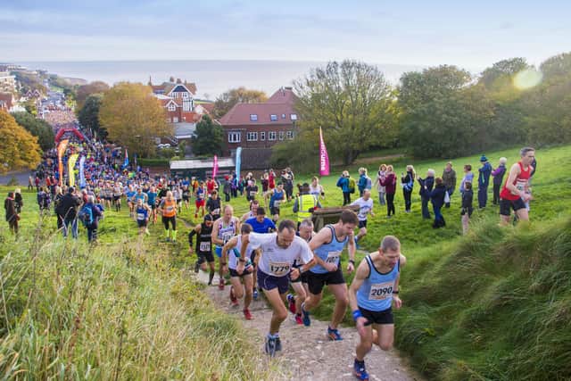 A range of local organisations, charities and good causes have each benefitted from a donation from Eastbourne Borough Council as a thank you for their involvement in the Beachy Head Marathon. Picture: Visit Eastbourne