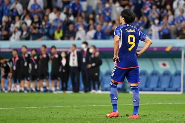 Brighton & Hove Albion’s Kaoru Mitoma admitted he takes full responsibility for Japan’s heartbreaking penalty shootout defeat to Croatia in the 2022 FIFA World Cup round of 16. Picture by Dan Mullan/Getty Images