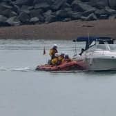 Crew training on Sunday, May 14, turned into a tasking to help a boat suffering from engine failure, for the volunteer crew of Eastbourne RNLI.