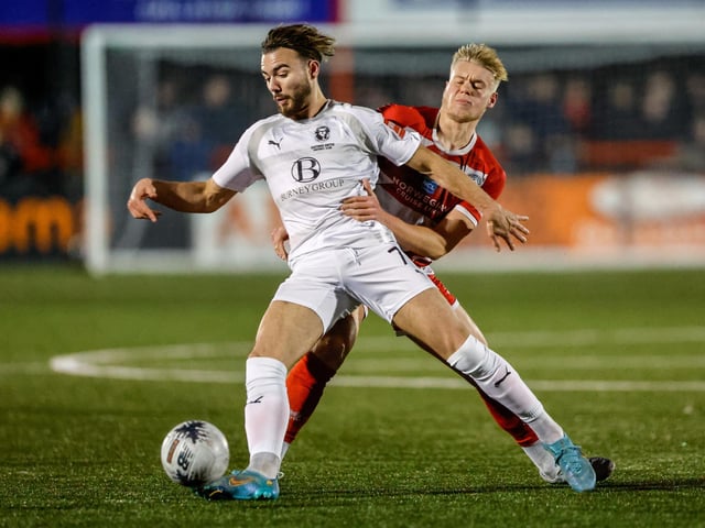 Action from Eastbourne Borough's Sussex Senior Cup quarter-final versus Hastings United