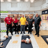 Shoppers learn CPR in the Beacon. Photo: South East Coast Ambulance Service NHS Foundation Trust