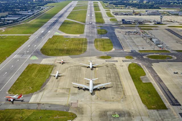 London Gatwick's main and emergency runways. Picture: ©Jeffrey Milstein